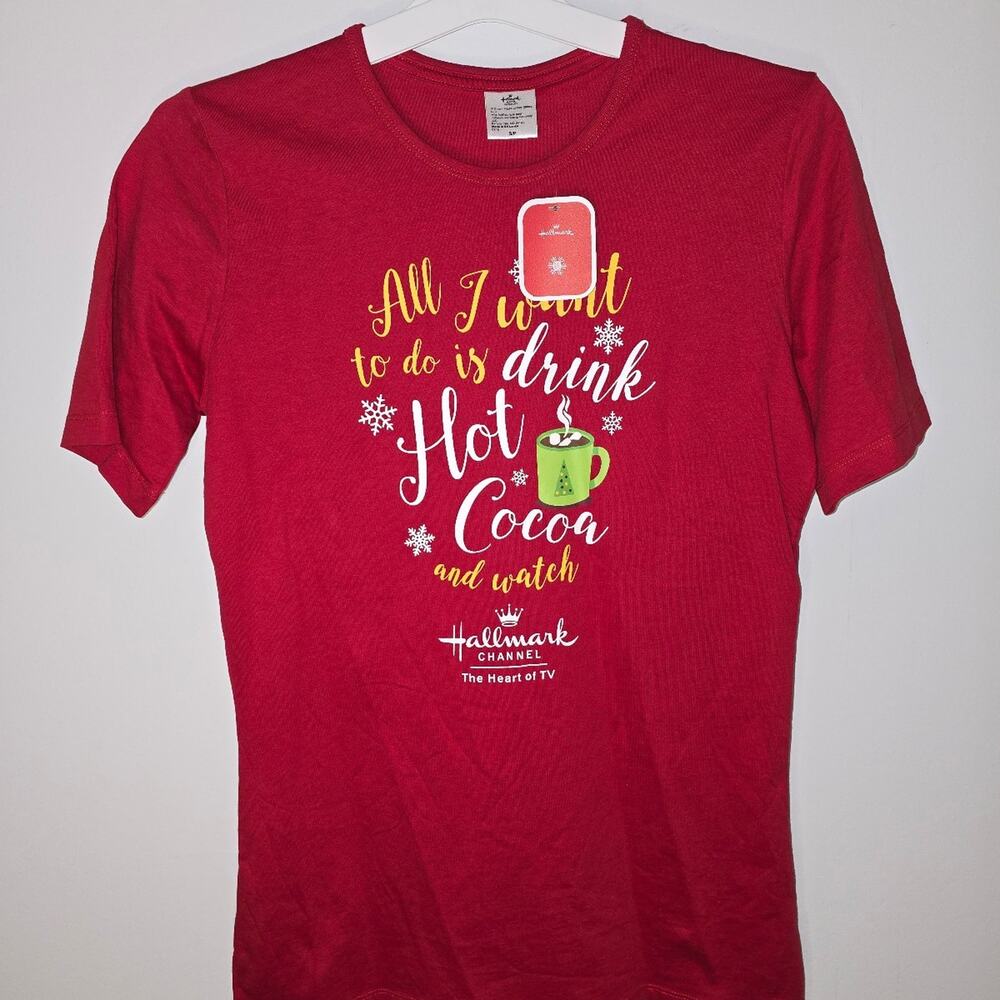 Hallmark channel red tshirt size small NWT